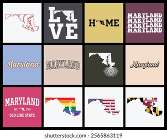 Maryland state t shirt design