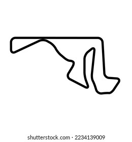 Maryland state of United States of America, USA. Simplified thick black outline map with rounded corners. Simple flat vector illustration