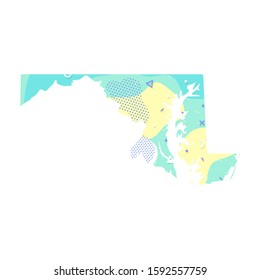 Maryland State USA united states of america, country vector illustration, isolated on white background