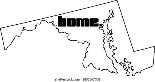 Maryland state vector, My roots, USA map, America, silhouette