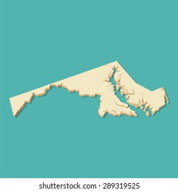 Maryland USA Map Vector