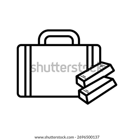  mas in the bag icon vector