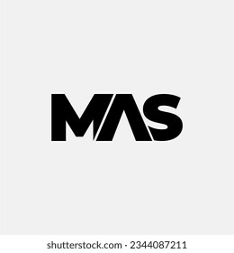 MAS initial letter monogram logo