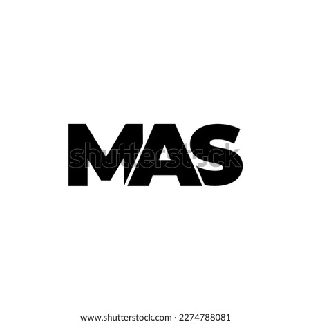 MAS initial letter monogram logo