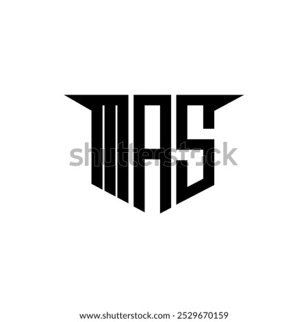 MAS letter logo design with white background in illustrator, vector logo modern alphabet font overlap style, calligraphy designs for logo, Poster, Invitation, etc.