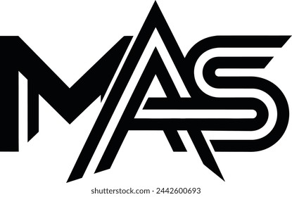 mas letter original monogram logo design