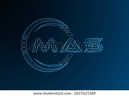 MAS low poly letter logo vector design. MAS lower poly logo design. Low poly logo.