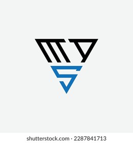 MAS monogram logo, triangle monogram logo