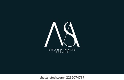 MAS, MSA, MS, SM, Abstract initial monogram letter alphabet logo design