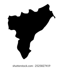 Mapa del distrito de Masaka, división administrativa de Uganda. Ilustración vectorial.
