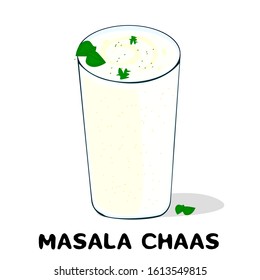 Masala Chaas Indian Rajasthani Food Vector