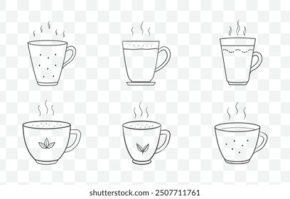 Masala Chai Art Vector Set Featuring Traditional Indian Tea Elements with Spices and Teapots in Detailed Illustrations