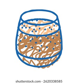 masala chai cozinha indiana ícone doodle esboço vetor. masala chai sinal cozinha indiana. símbolo isolado ilustração