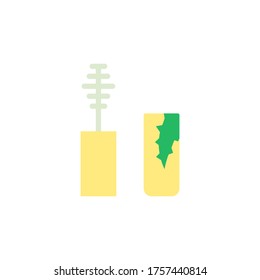 Mascara aloe vera icon. Simple color vector elements of healing plant icons for ui and ux, website or mobile application