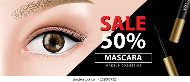 Mascara banner design vector illustration