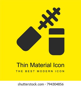 Mascara bright yellow material minimal icon or logo design