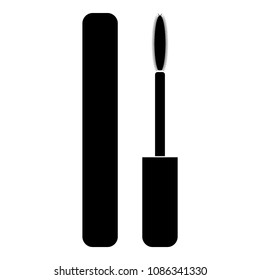 Mascara brush eyes mascara icon black color