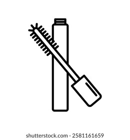 Mascara brush icon Art design illustration