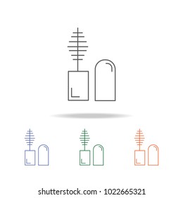 Mascara brush icon. Element of a shopping multi colored icon for mobile concept and web apps. Thin line icon for website design and development, app development. Premium icon on white background