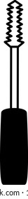 Mascara-Bürste, Symbol-Illustration, Vektorgrafik auf weißem Hintergrund