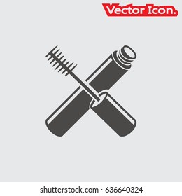 mascara brush icon isolated sign symbol and flat style for app, web and digital design. Vector illustration.
