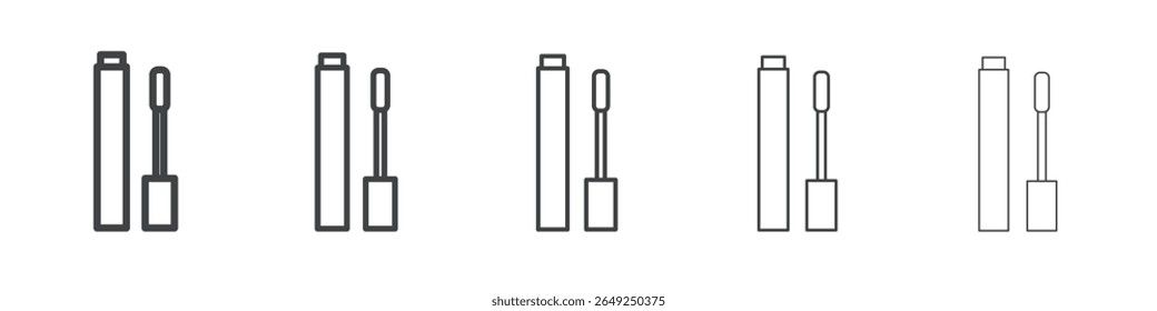 Ícone de pincel de rímel símbolo simples de coleção de ilustrações