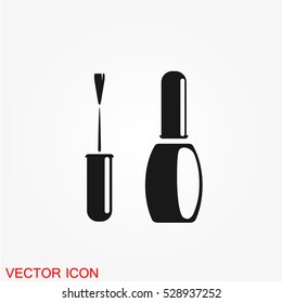 Mascara brush icon vector