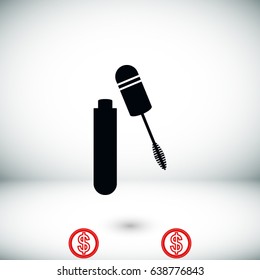 mascara brush icon, Vector EPS 10 illustration style