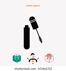 mascara brush icon, Vector EPS 10 illustration style