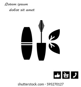mascara brush icon. vector illustration