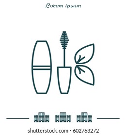 mascara brush icon. vector illustration