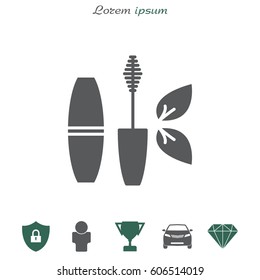 mascara brush icon. vector illustration