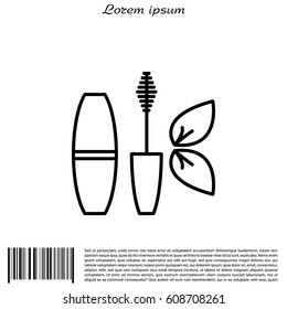 mascara brush icon. vector illustration