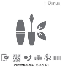 mascara brush icon. vector illustration