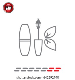 mascara brush icon. vector illustration