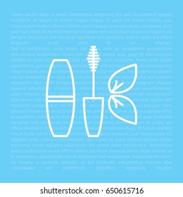 mascara brush icon. vector illustration