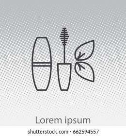mascara brush icon. vector illustration