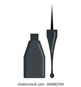 Mascara and mascara brush icon, vector illustration flat style design isolated on white. Colorful graphics