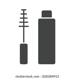 Mascara Pinsel Symbol Vektorbild. Kann auch für Kleidung und Accessoires verwendet werden. Geeignet für mobile Apps, Web-Apps und Printmedien.