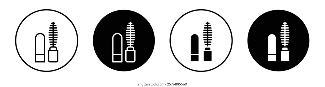 Mascara brush icons vector pack for web designs