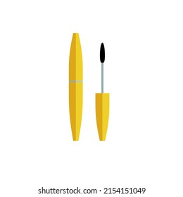 mascara brush lashes vector illustration isolated on white background