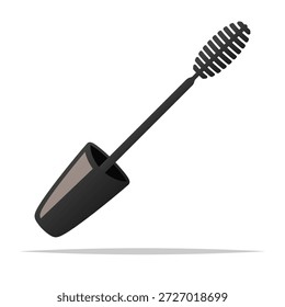Mascara brush lid vector isolated illustration