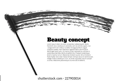 Mascara Brush Stroke Vector, Beauty Background