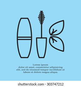 Mascara, mascara brush, mascara vector, eyes mascara