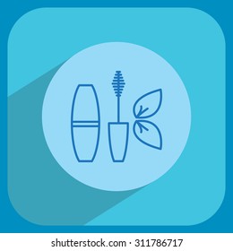 Mascara, mascara brush, mascara vector, eyes mascara