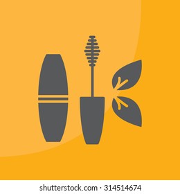 Mascara, mascara brush, mascara vector, eyes mascara