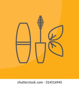 Mascara, mascara brush, mascara vector, eyes mascara