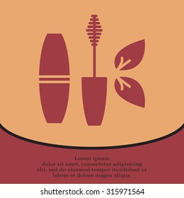 Mascara, mascara brush, mascara vector, eyes mascara