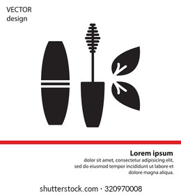 Mascara, mascara brush, mascara vector, eyes mascara