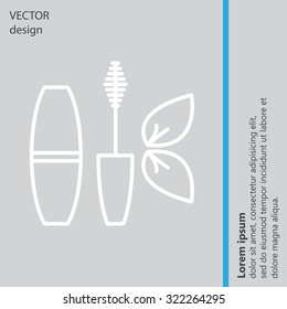 Mascara, mascara brush, mascara vector, eyes mascara
